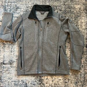 KUHL Men’s Interceptr Stretch Fleece Full Zip Sweater Jacket Gray Size L